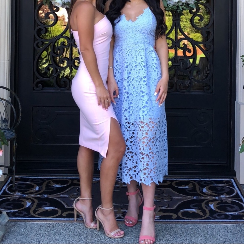 Light blue lace dress